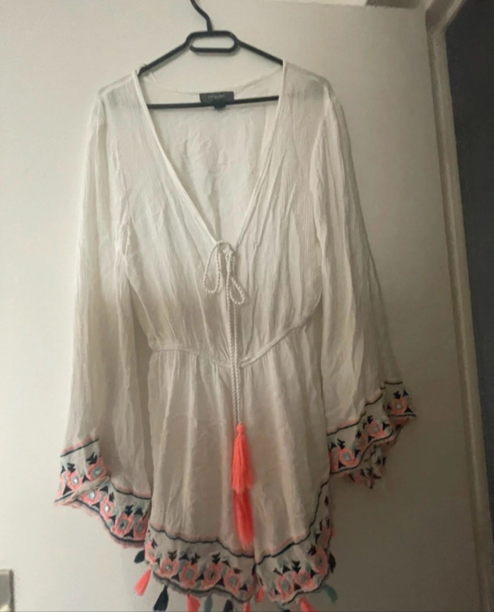 Combi short blouse Primark plage blanche